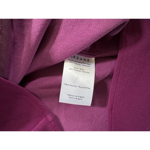 NEW Sézane Tina Blouse Plum Purple V-Neck Short Sleeve Top French 34 US XS/S 0/2 - Picture 5 of 5